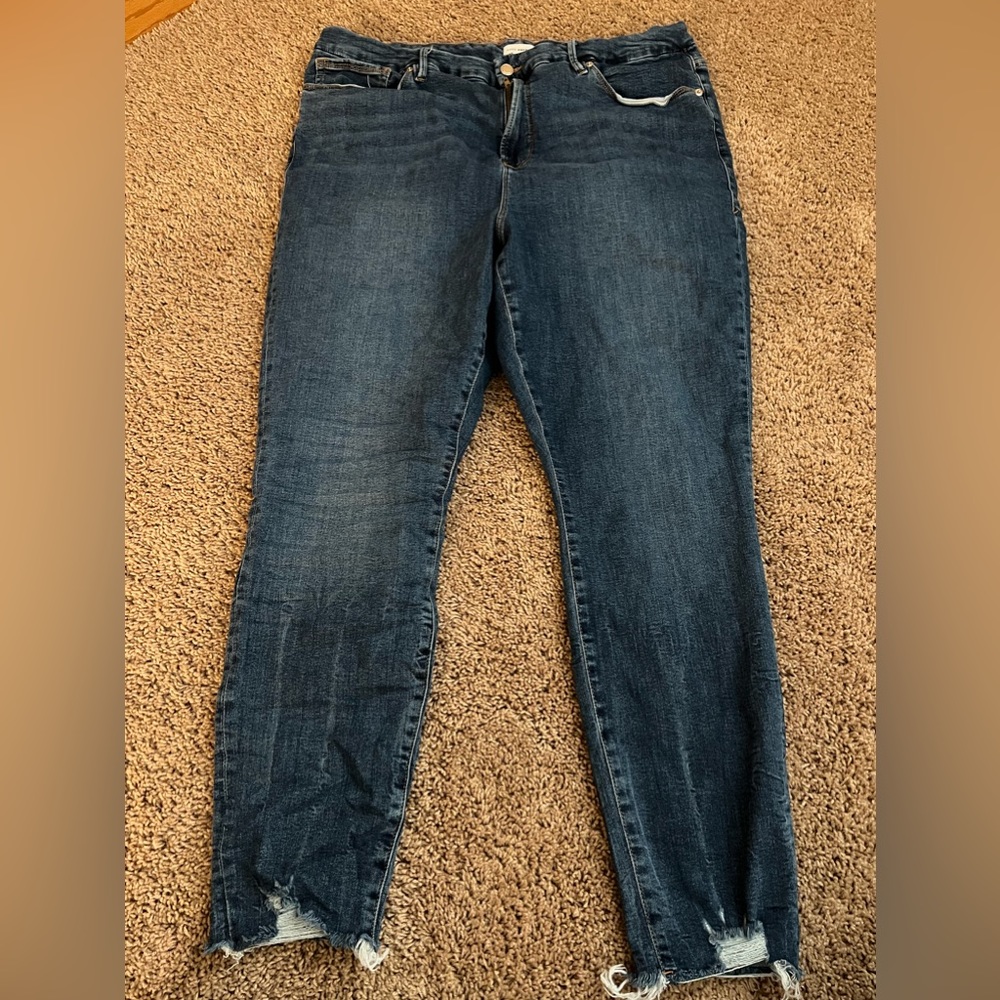 Good American Plus Size 22 Skinny Jeans Hardly worn!